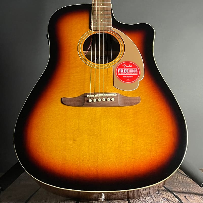цена Акустическая гитара Fender Redondo Player Acoustic, Walnut Fingerboard- Sunburst