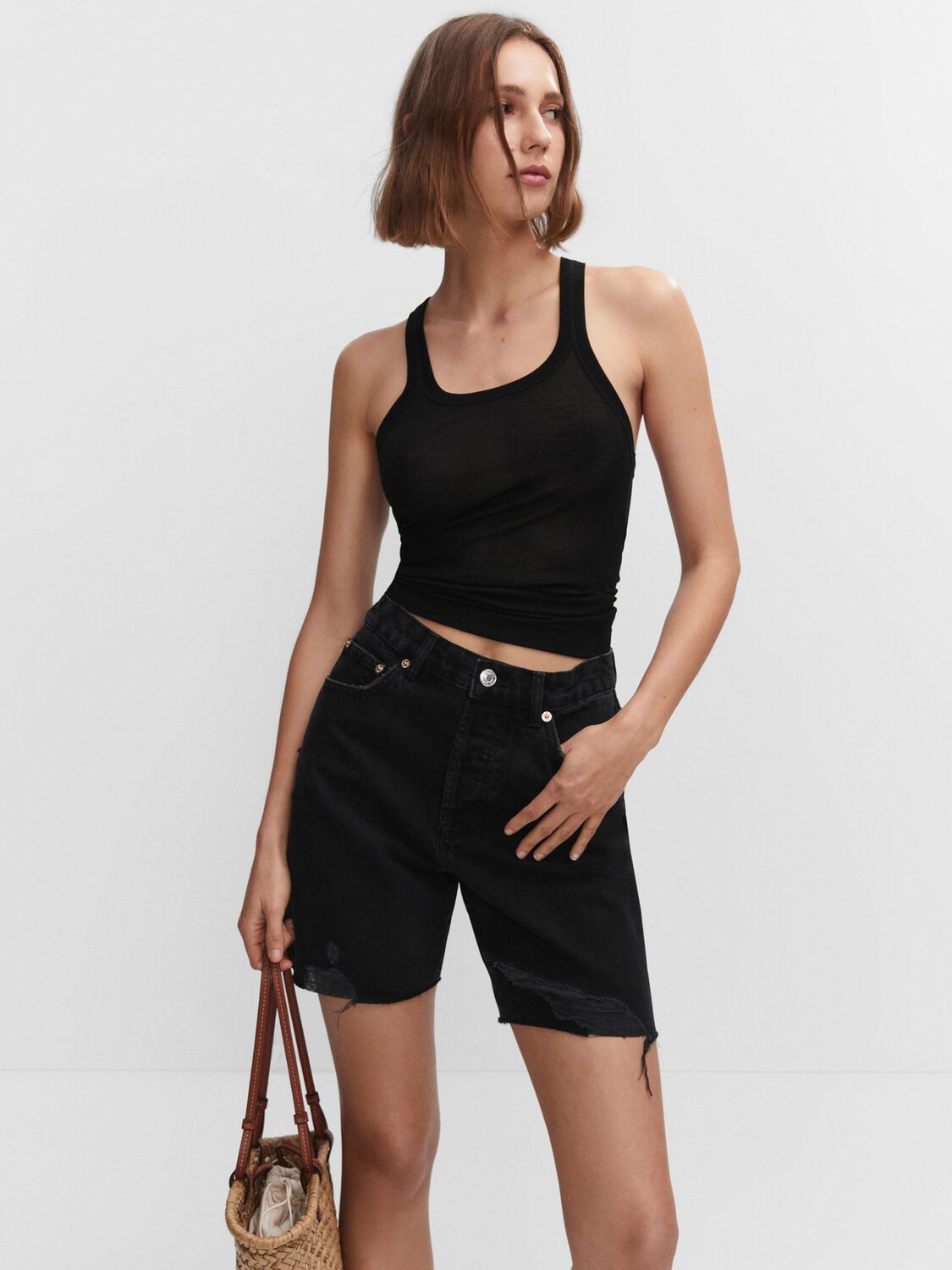 

Джинсовые шорты Kyara Mango, черный
