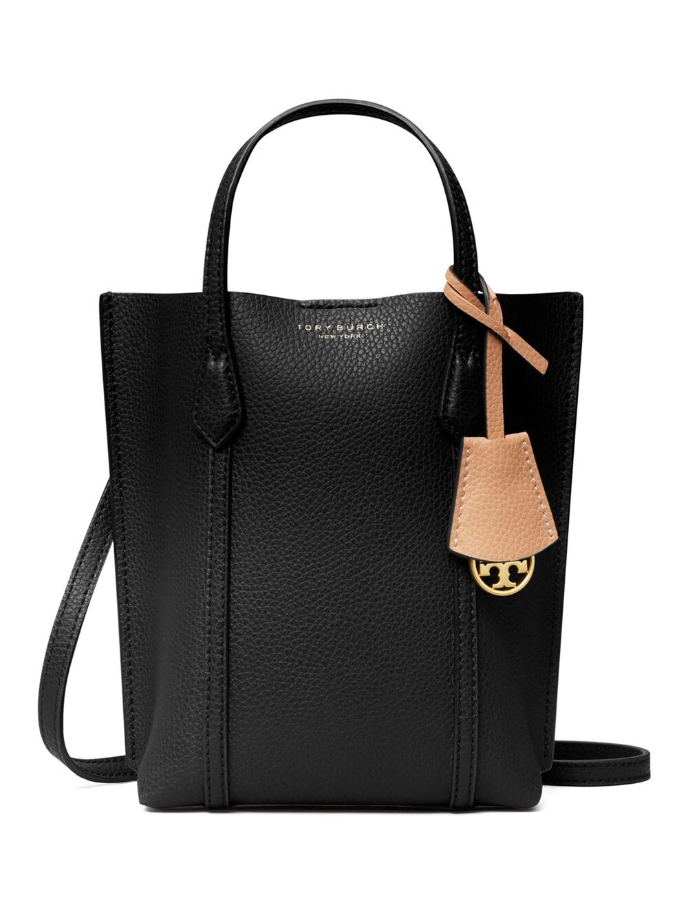 

Кожаная сумка-тоут Mini Perry Tory Burch, черный