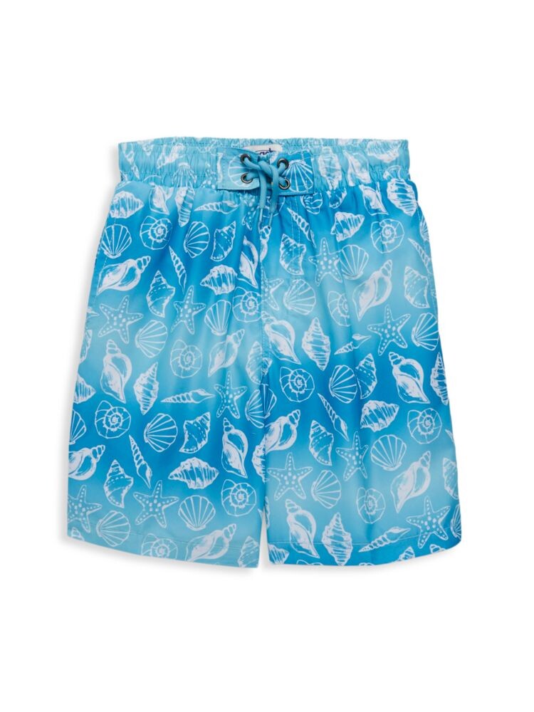 

Шорты для плавания с ракушками для маленьких мальчиков Beach Bros, цвет Blue Tie Dye
