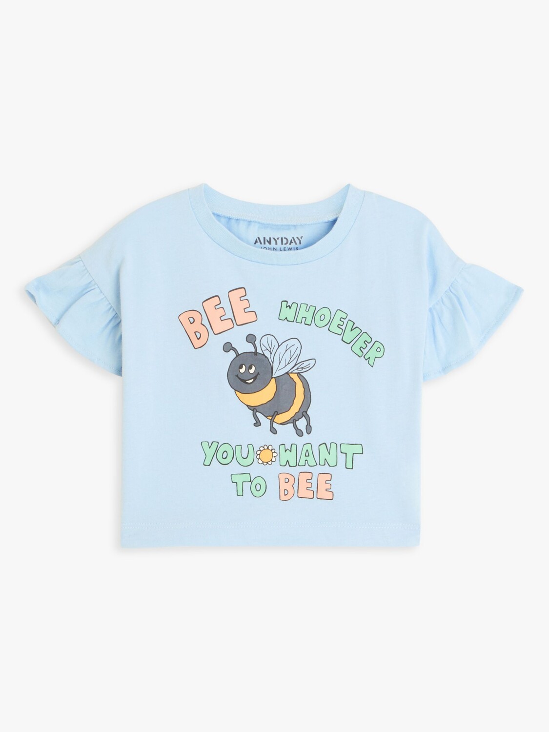 

John Lewis Anyday Baby Bee футболка с рисунком синего цвета