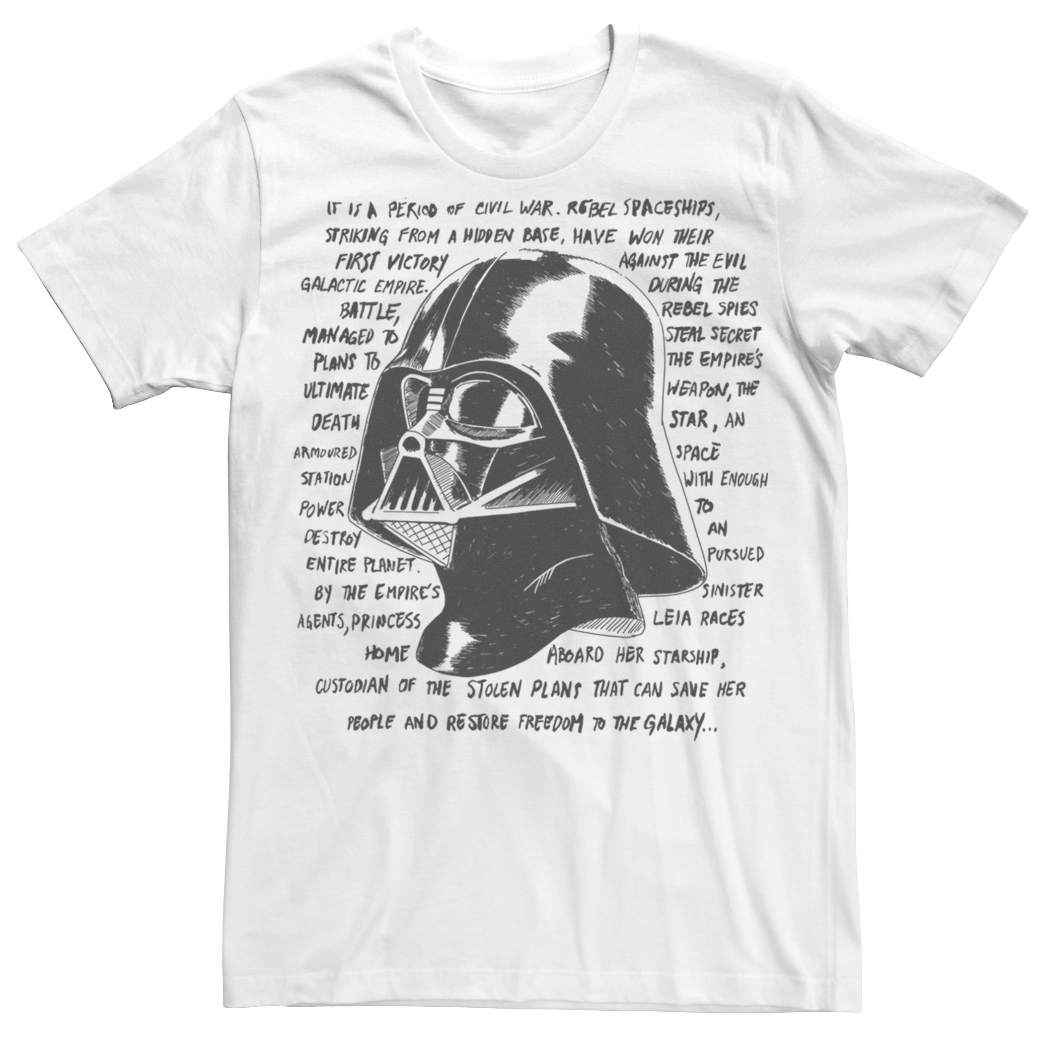 Мужская футболка с портретом Дарта Вейдера «Звездные войны» Licensed Character