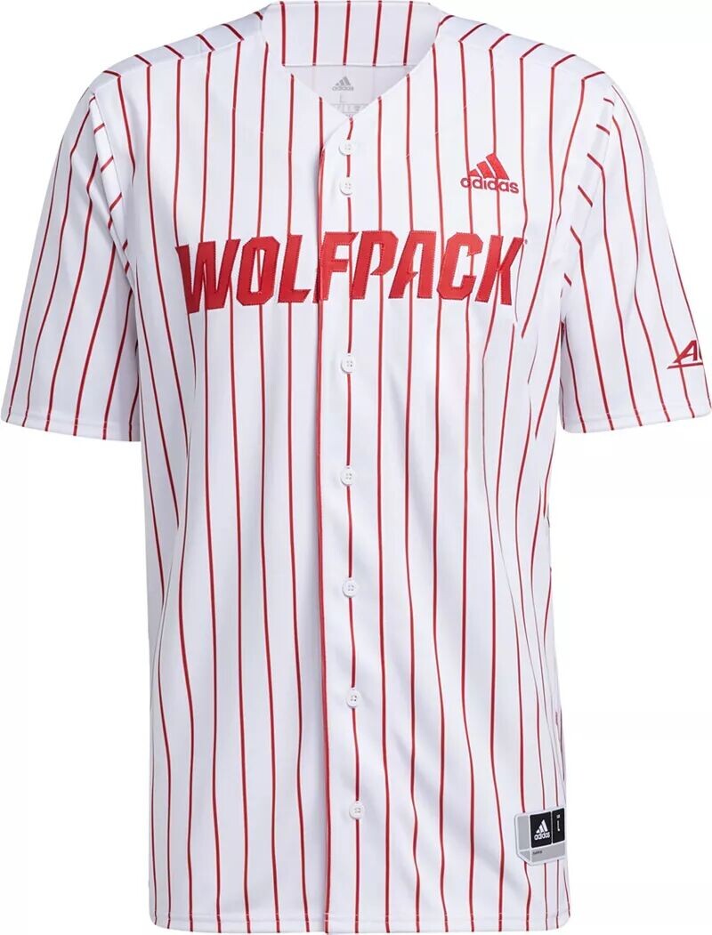 

Мужская белая бейсбольная майка Adidas NC State Wolfpack Replica