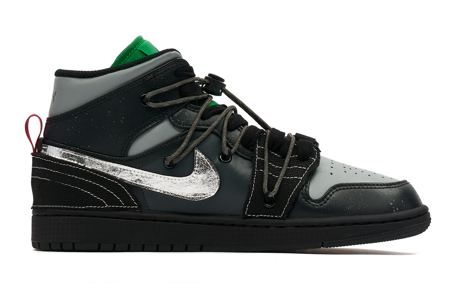 

Jordan Air Jordan 1 винтажные баскетбольные кроссовки женские, Black gray silver