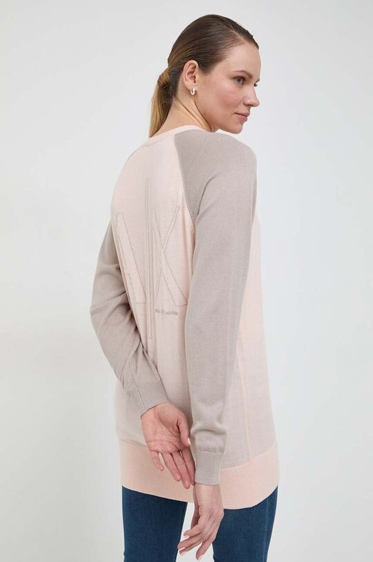 

Шерстяной кардиган Armani Exchange, розовый