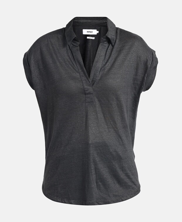 

Льняной лонгслив Notshy Cashmere, темно-серый