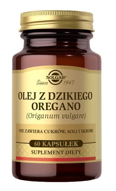 Препарат, поддерживающий пищеварение Solgar Olej z Dzikiego Oregano, 60 шт масло салатная заправка с орегано 250мл