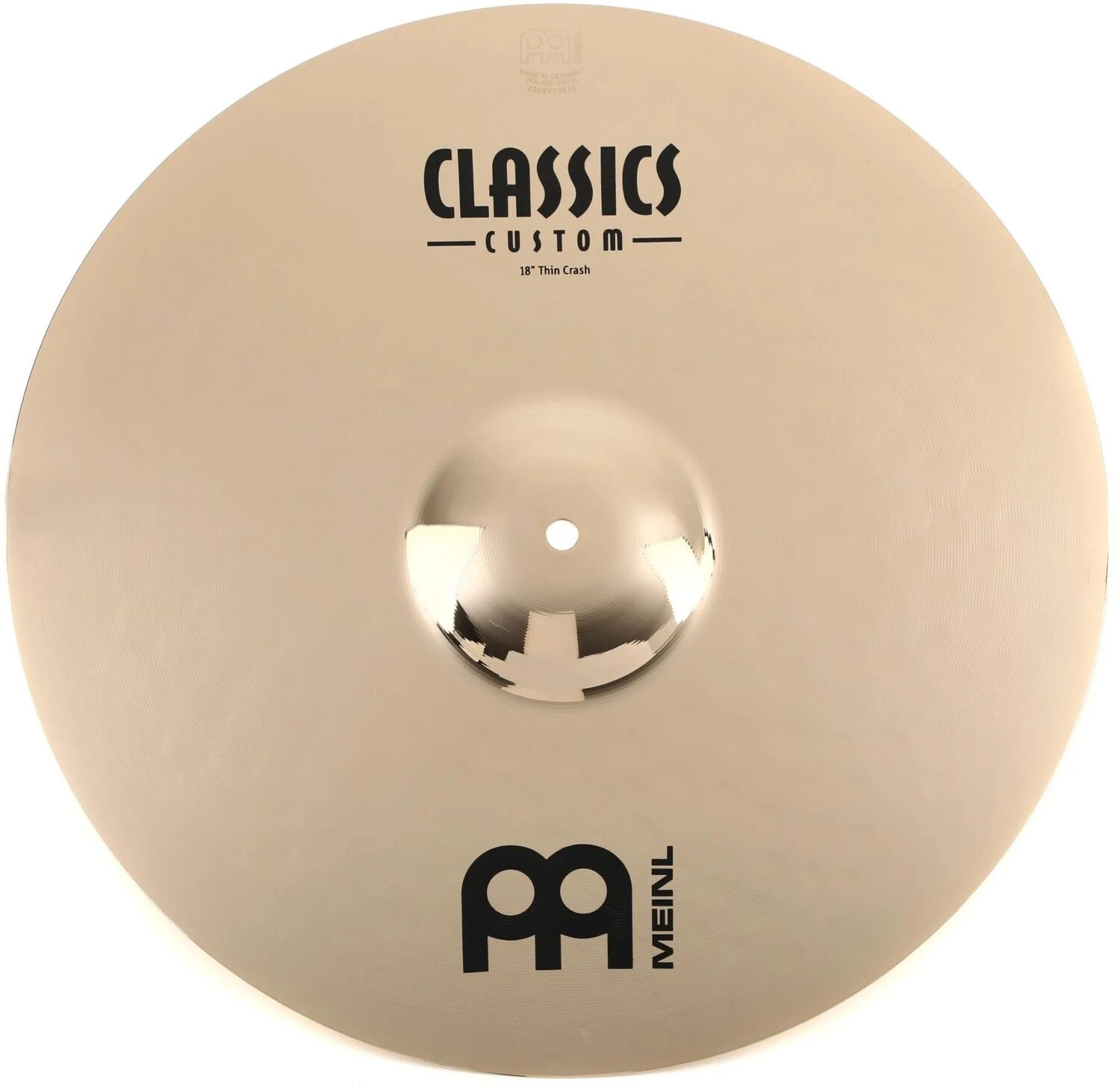 

Тарелки Meinl Classics Custom Brilliant Thin Crash — 18 дюймов