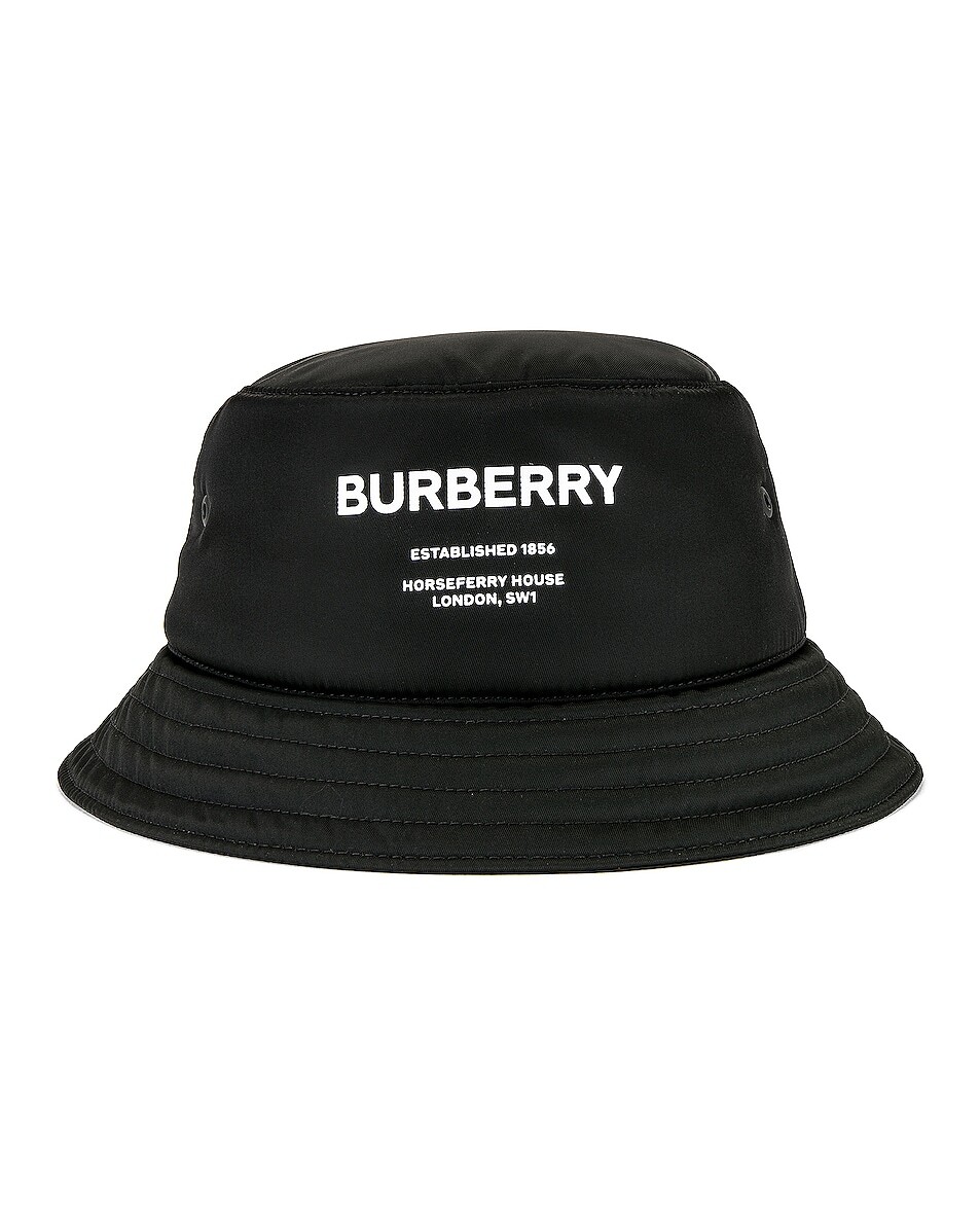 Шапка Burberry Nylon Padded Bucket, черный