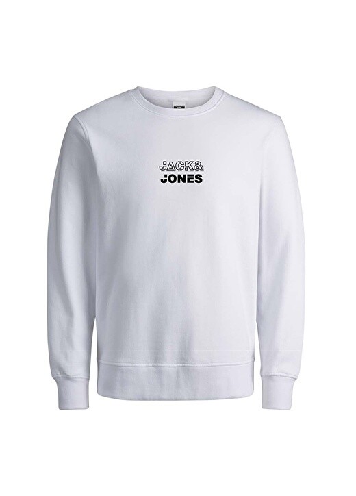 

Белый мужской свитшот с круглым вырезом Jack & Jones