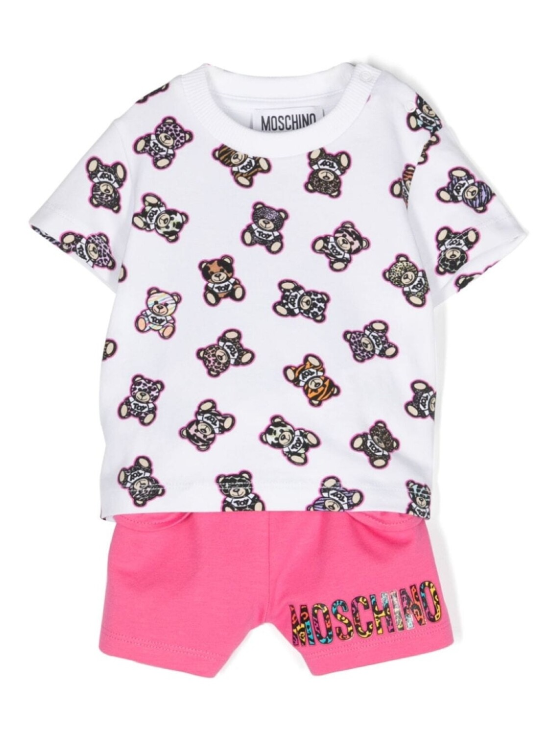 

Moschino Kids комплект Teddy Bear из футболки и шортов, белый