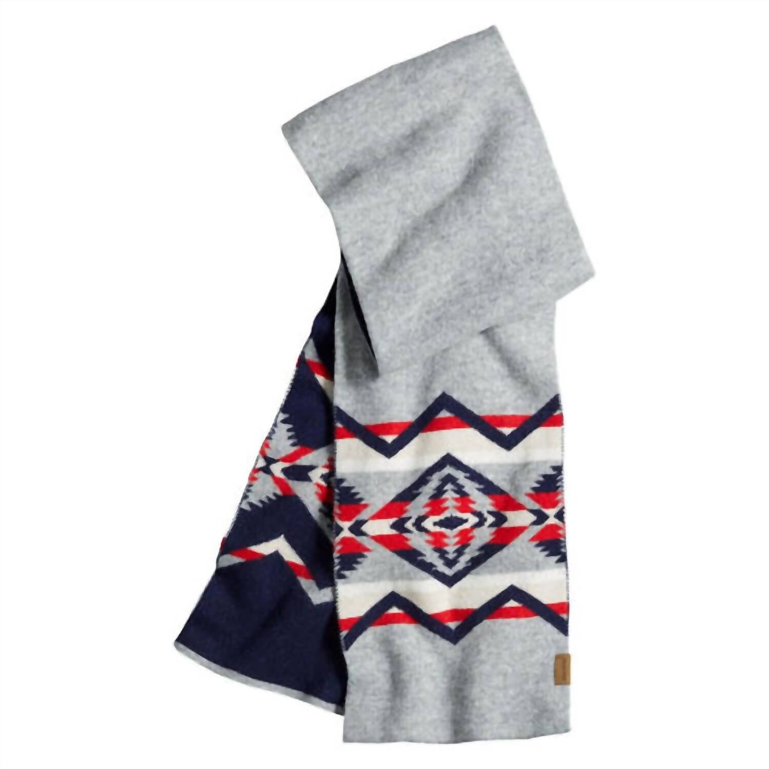 

Серый шарф унисекс из овечьей шерсти Pendleton, серый