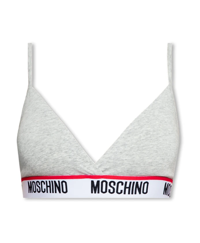 

Бюстгальтер с логотипом Moschino, серый