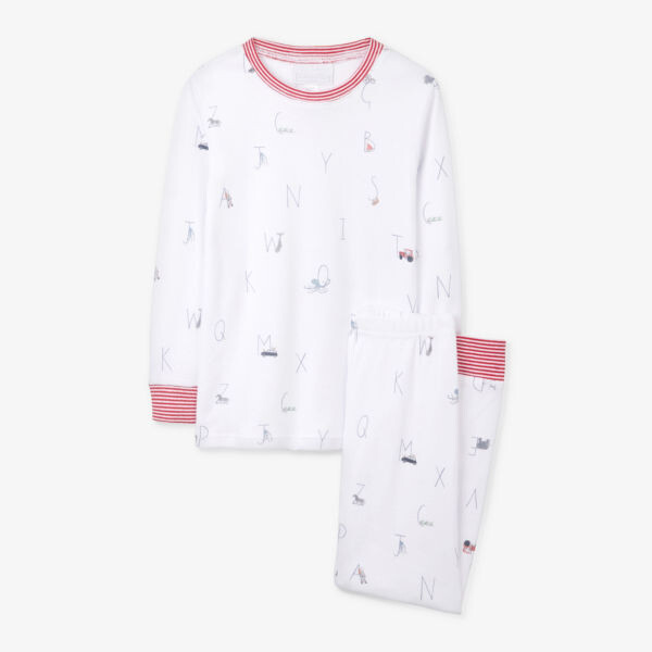 

Пижамы из органического хлопка с алфавитным принтом 1–6 лет 7–12 лет The Little White Company, мультиколор