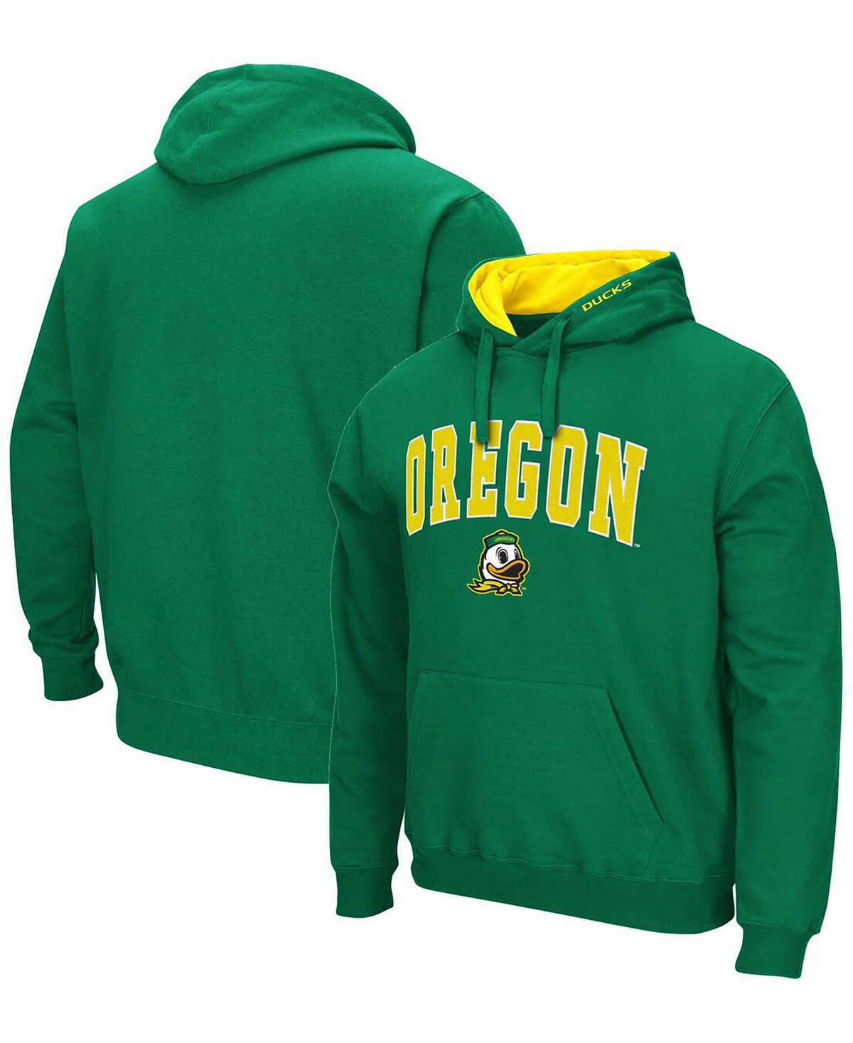 цена Мужской зеленый пуловер с капюшоном Oregon Ducks Arch Logo 3.0 Colosseum