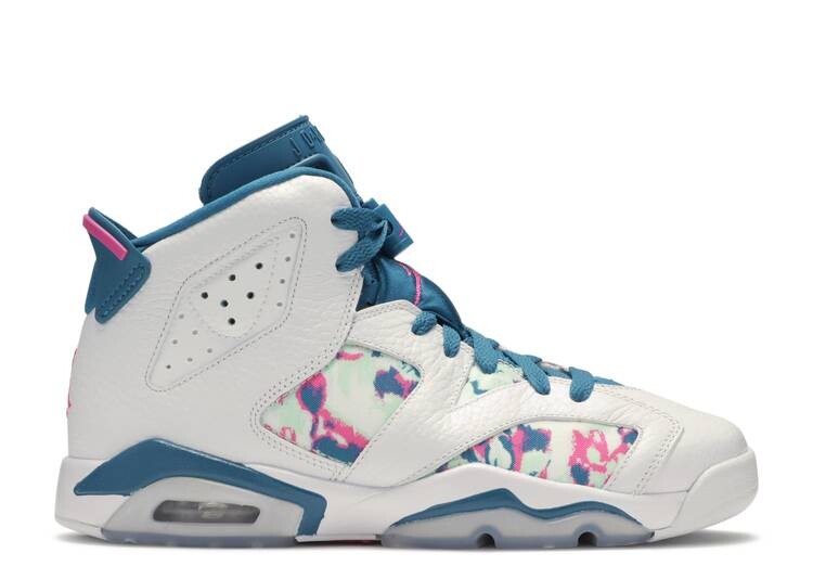 

Кроссовки AIR JORDAN 6 RETRO GS 'GREEN ABYSS', белый