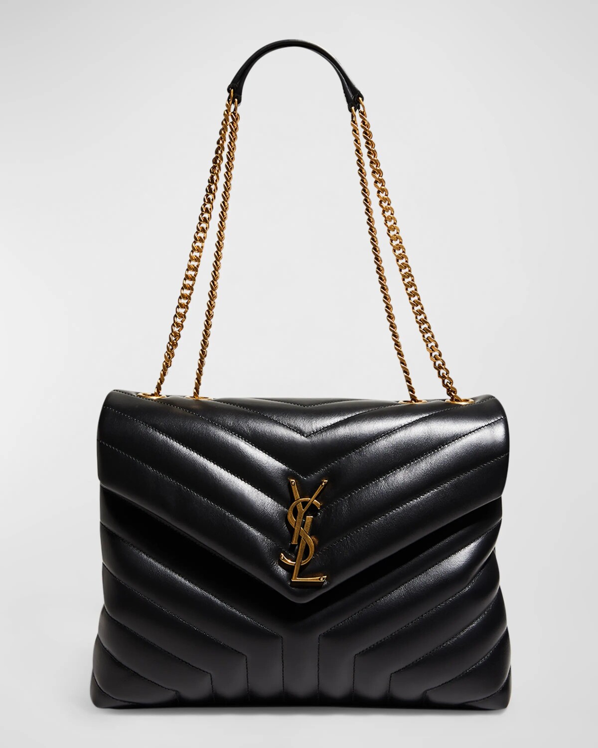 

Сумка через плечо Loulou среднего размера YSL из стеганой кожи Saint Laurent, цвет Black