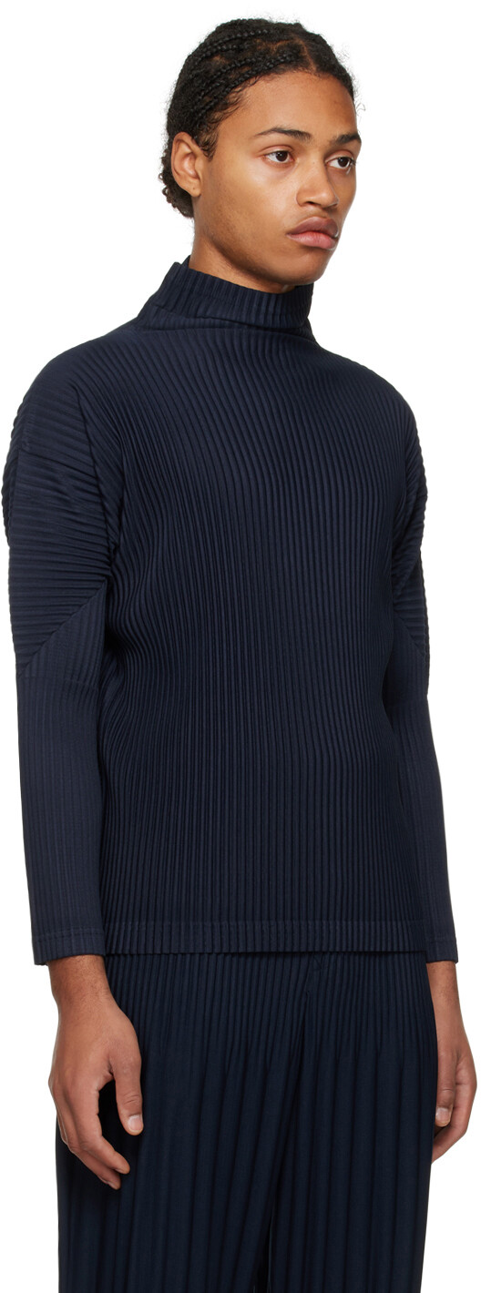 

Темно-синяя водолазка Basics HOMME PLISSe ISSEY MIYAKE, Синий