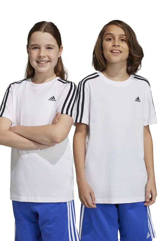 

Детская хлопковая футболка adidas U 3S, белый