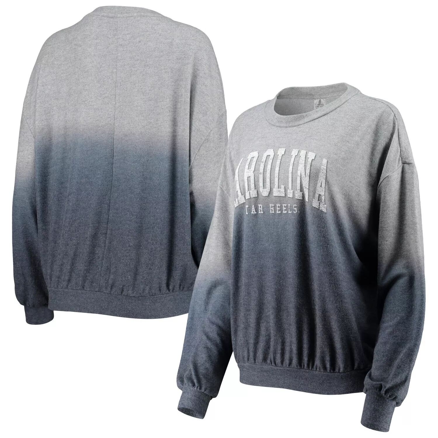 

Женский пуловер Gameday Couture темно-синего/серого цвета North Carolina Tar Heels с медленным выцветанием Hacci и омбре