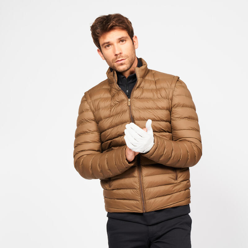 Мужская стеганая куртка для гольфа - CW900 Heatflex коричневая INESIS, цвет braun