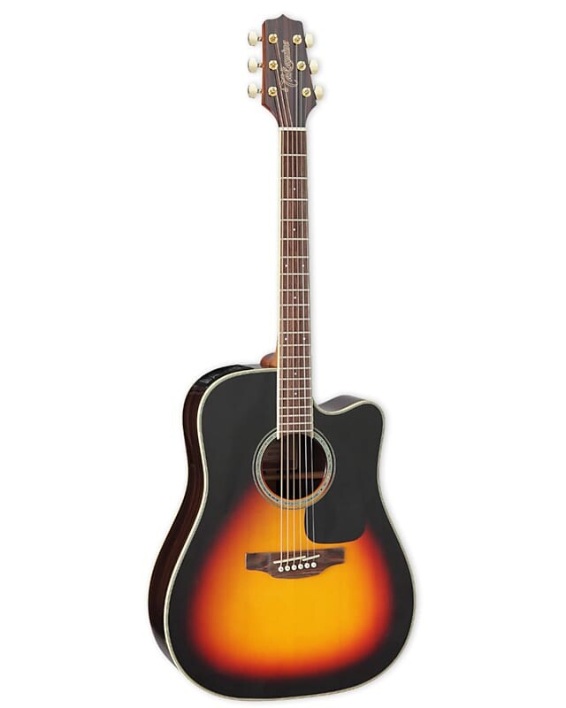 Акустическая гитара Takamine Dreadnought Acoustic Electric with Cutaway, Solid Spruce Top, Brown Sunburst