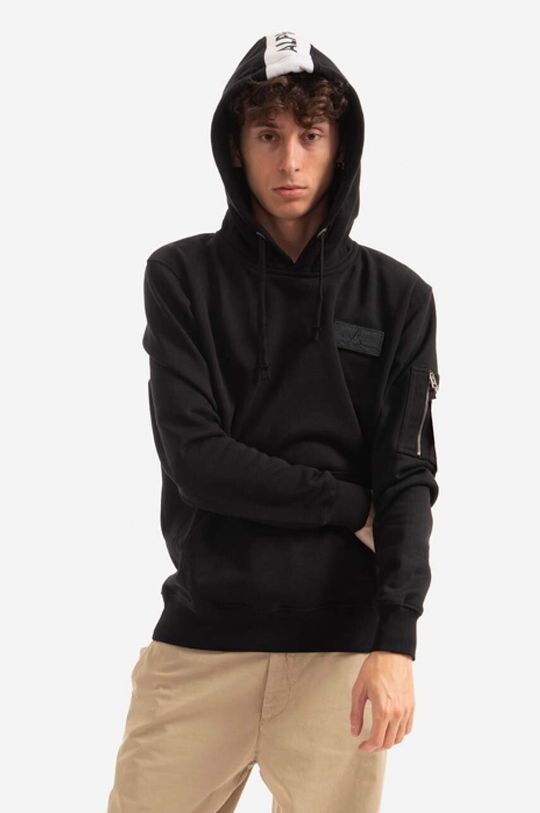 

Толстовка с красной полоской Alpha Industries, черный