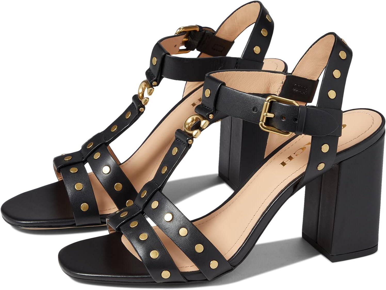 

Босоножки Margaret Leather Sandal COACH, черный