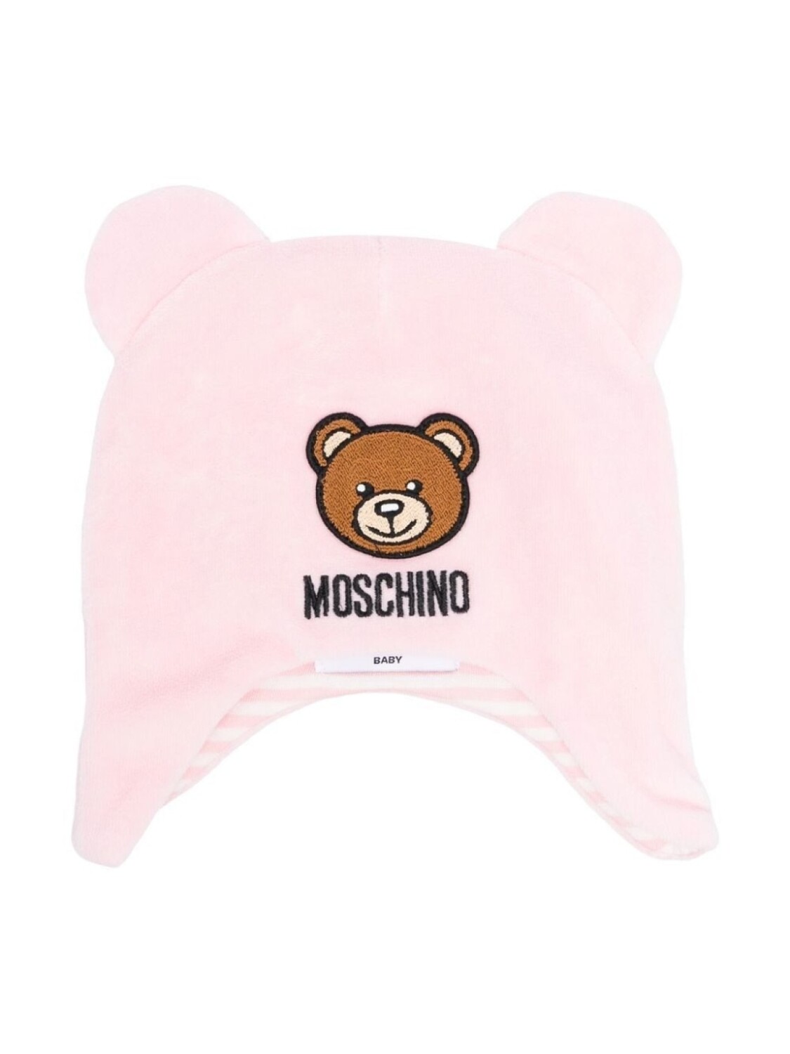 

Moschino Kids шапка бини с вышитым логотипом, розовый