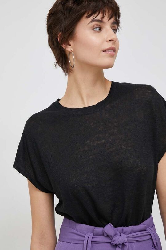 

Льняная футболка Calvin Klein, черный