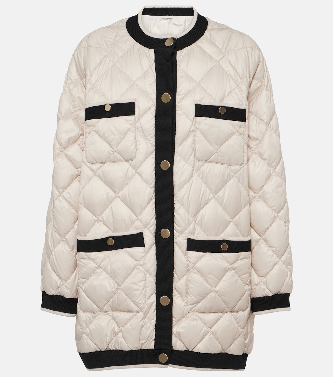 

Стеганый пуховик the cube cardy Max Mara, бежевый