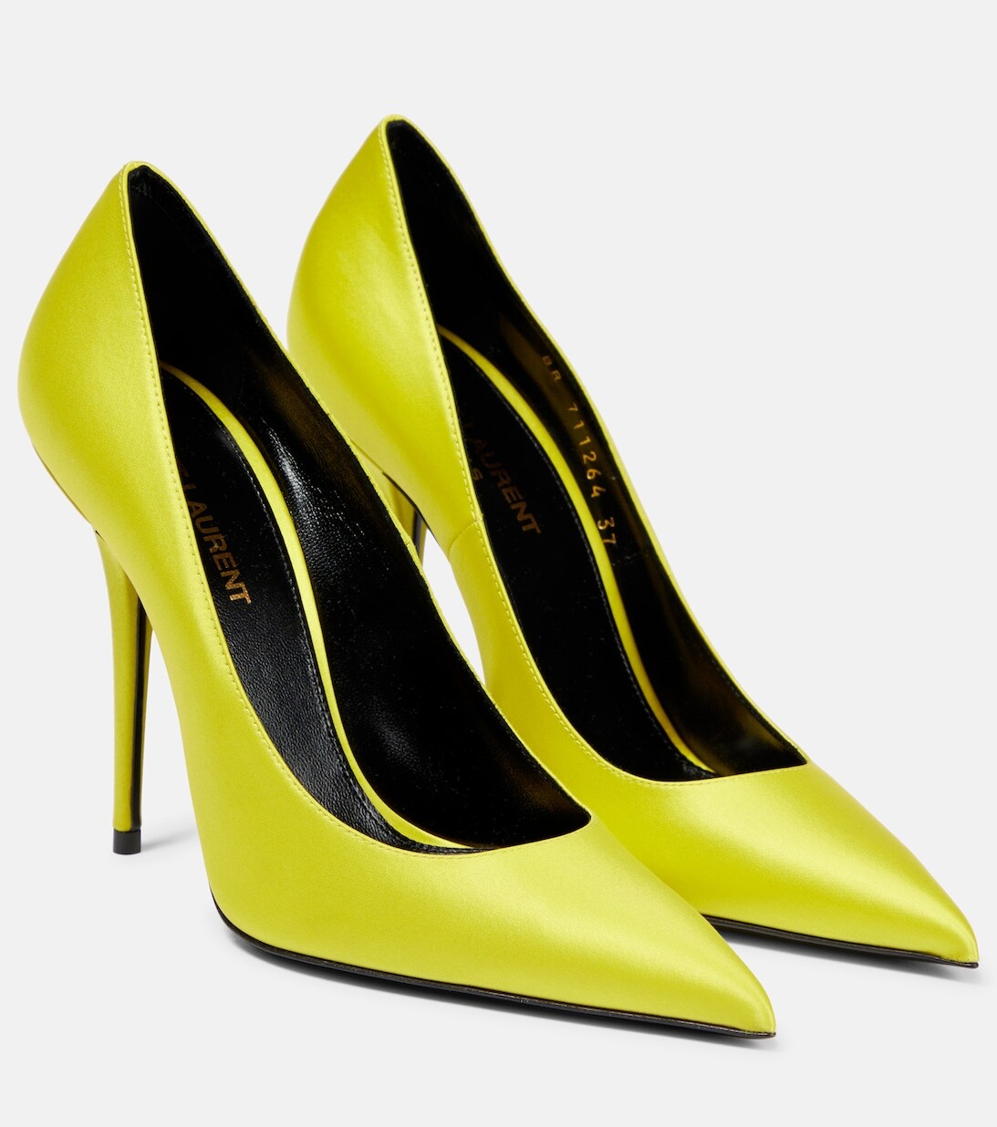 

Атласные туфли-лодочки Instinct 110 Saint Laurent, желтый