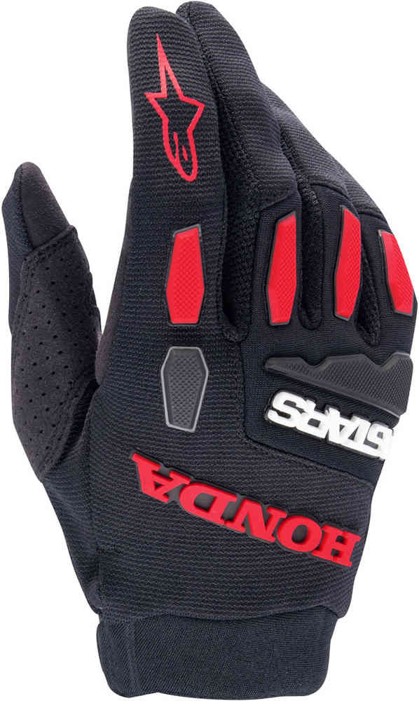 Полнопроходные перчатки Honda для мотокросса Alpinestars, черный красный