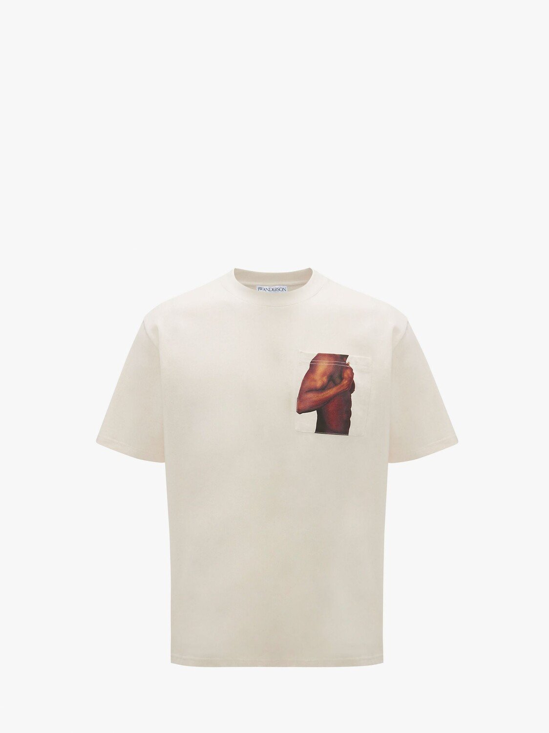 

Футболка JW Anderson с нагрудным карманом, бежевый