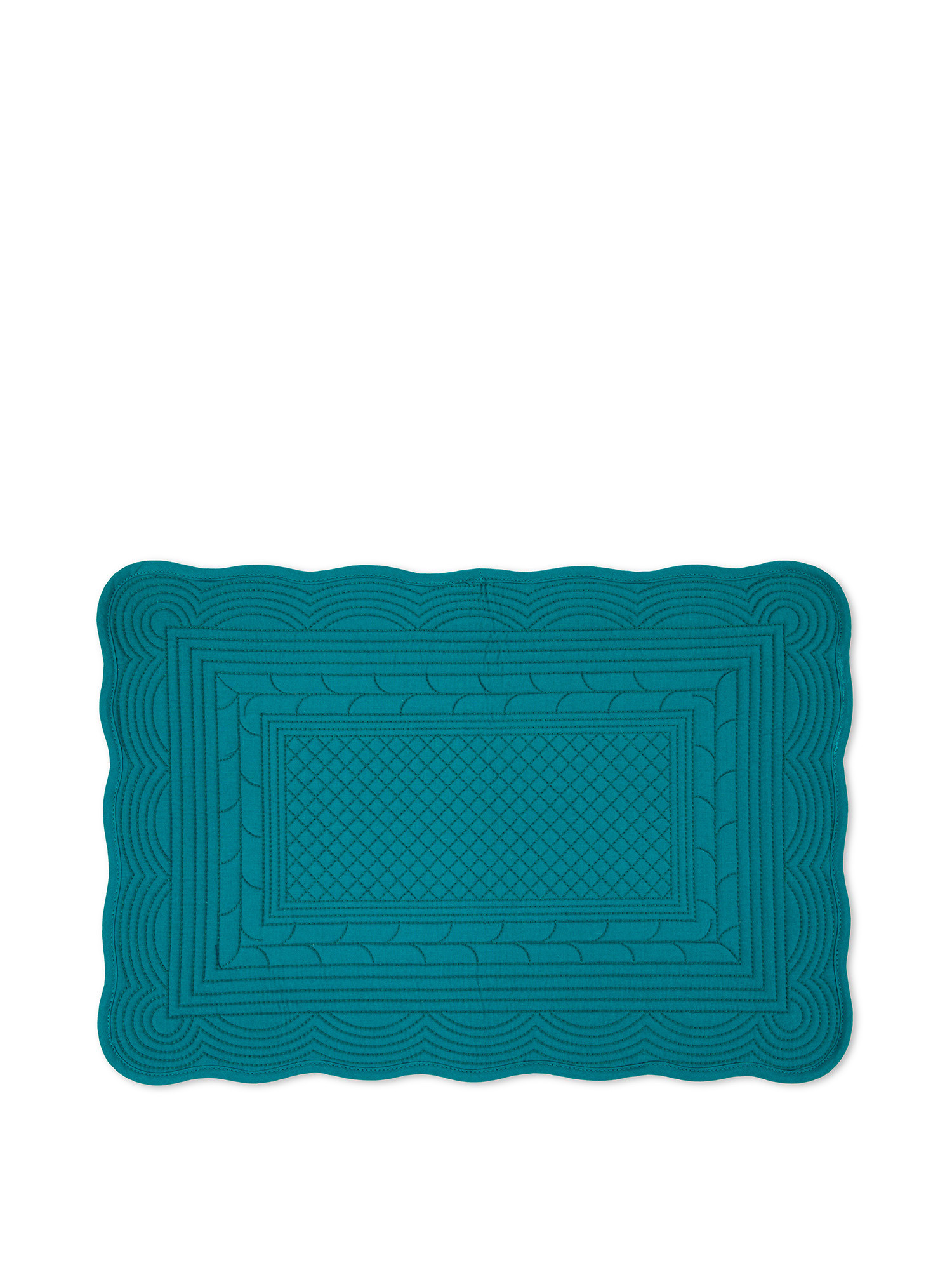 цена Стеганая подставка для столовых приборов из чистого хлопка Coincasa, зелено-голубой