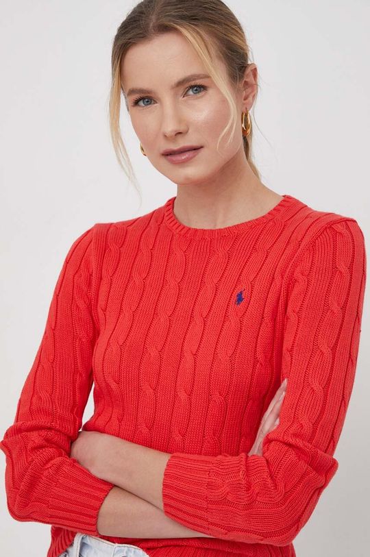 Хлопковый свитер Polo Ralph Lauren, красный