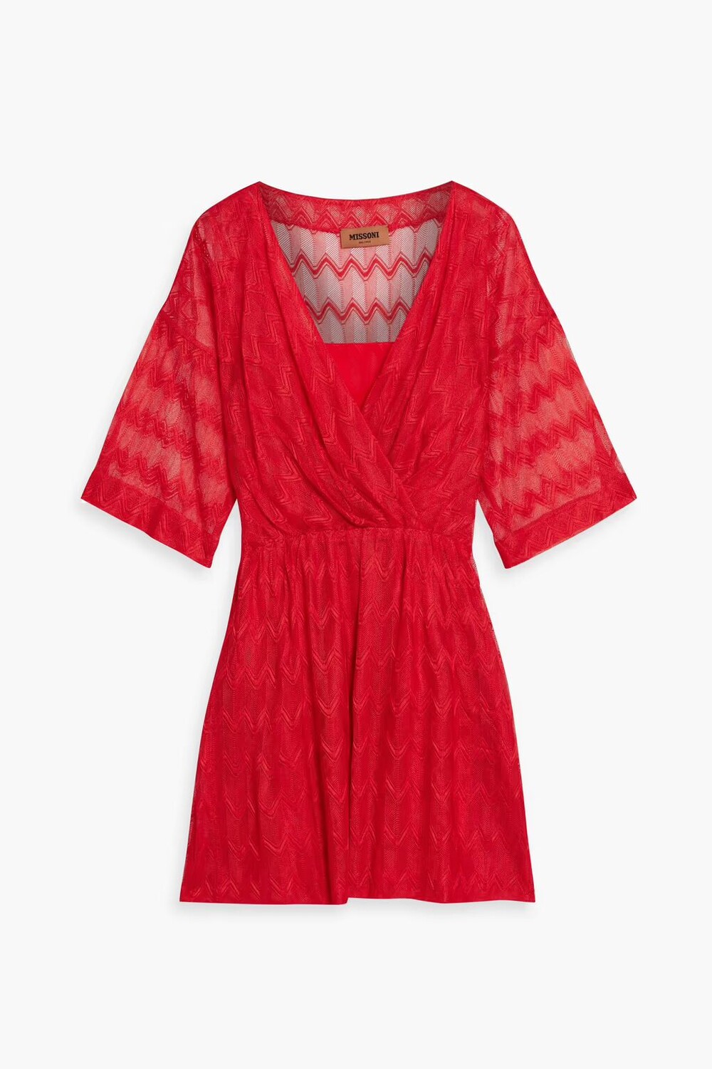 

Мини-платье крючком с запахом Missoni, красный