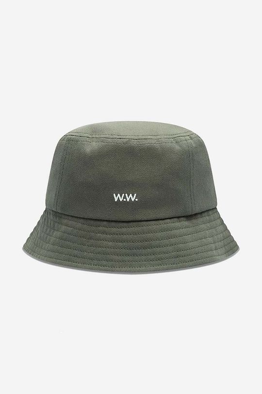 Хлопковая шапка Ossian Bucket Hat 12240817-7083 ЧЕРНЫЙ Wood Wood, зеленый шляпа с вельветовым козырьком низкая вельветовая кепка wood wood бежевый