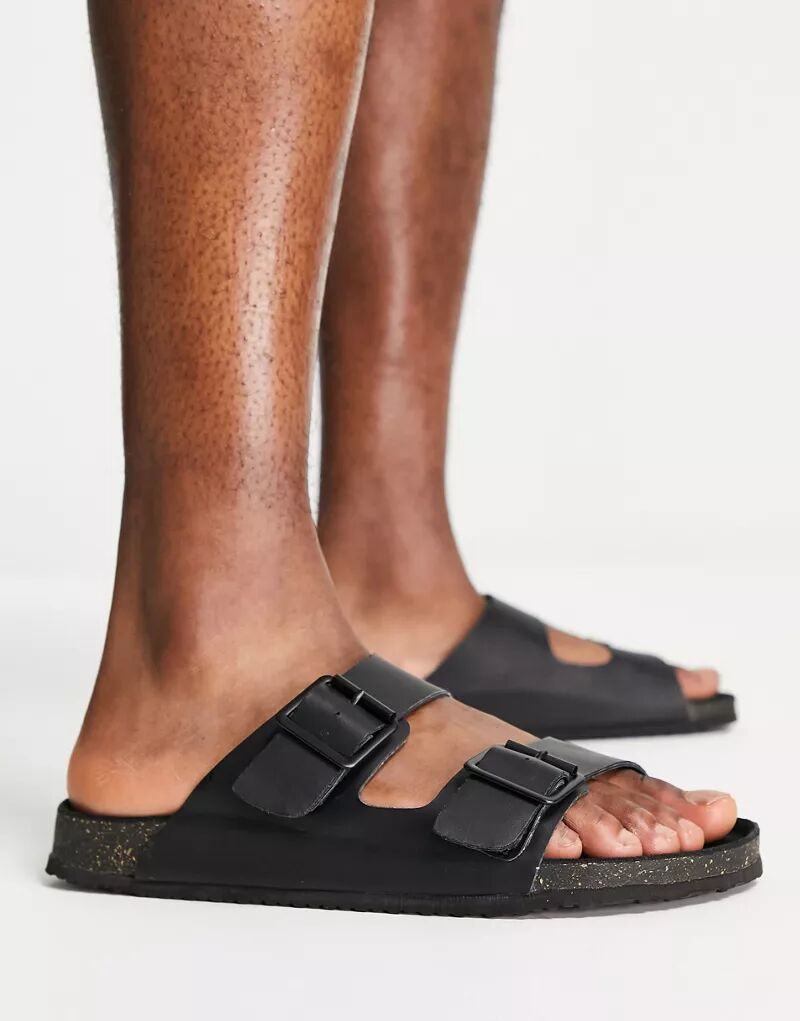 Черные сандалии с пряжкой ASOS