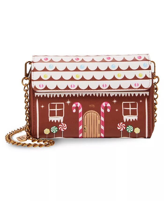 

Пряничный кошелек через плечо Betsey Johnson, коричневый