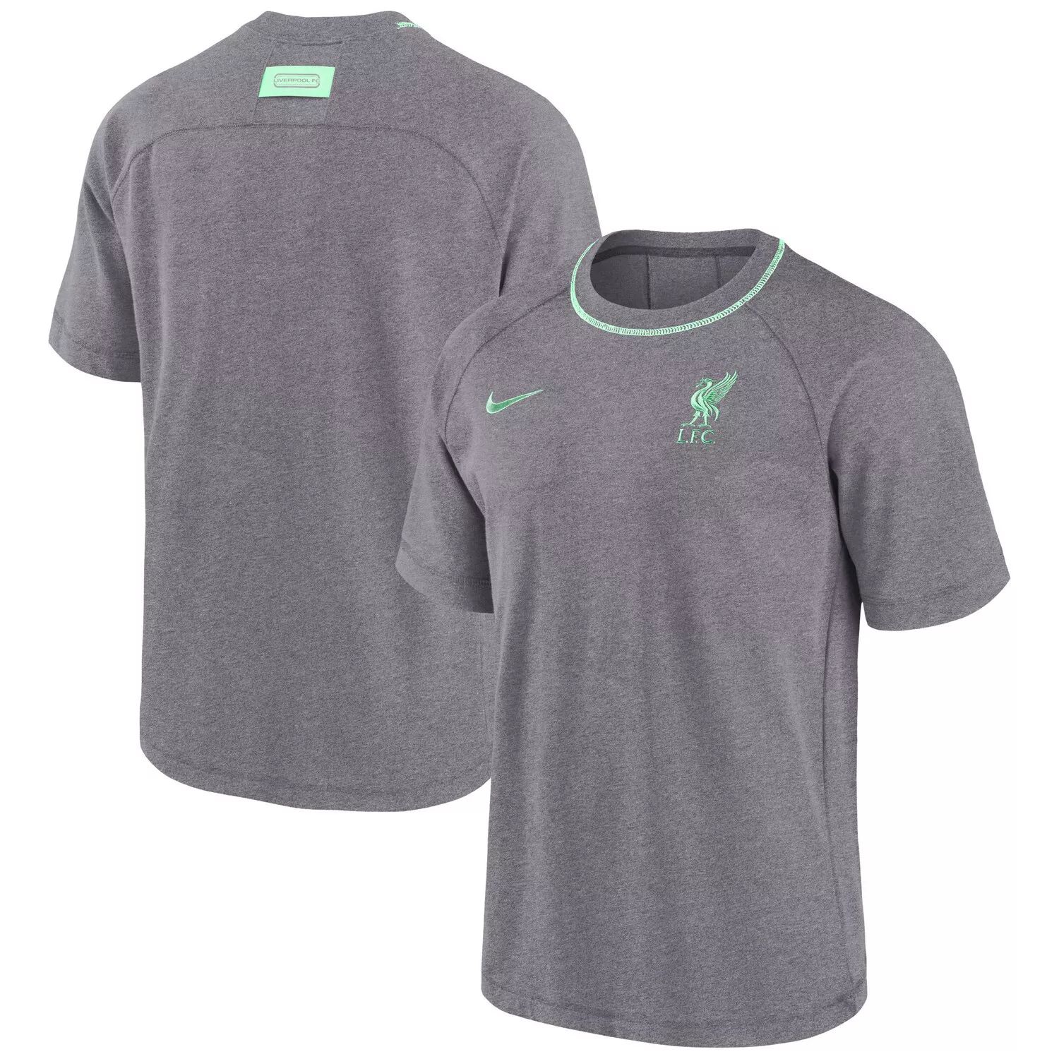 цена Мужская футболка цвета реглан Heather Charcoal Liverpool Travel Nike