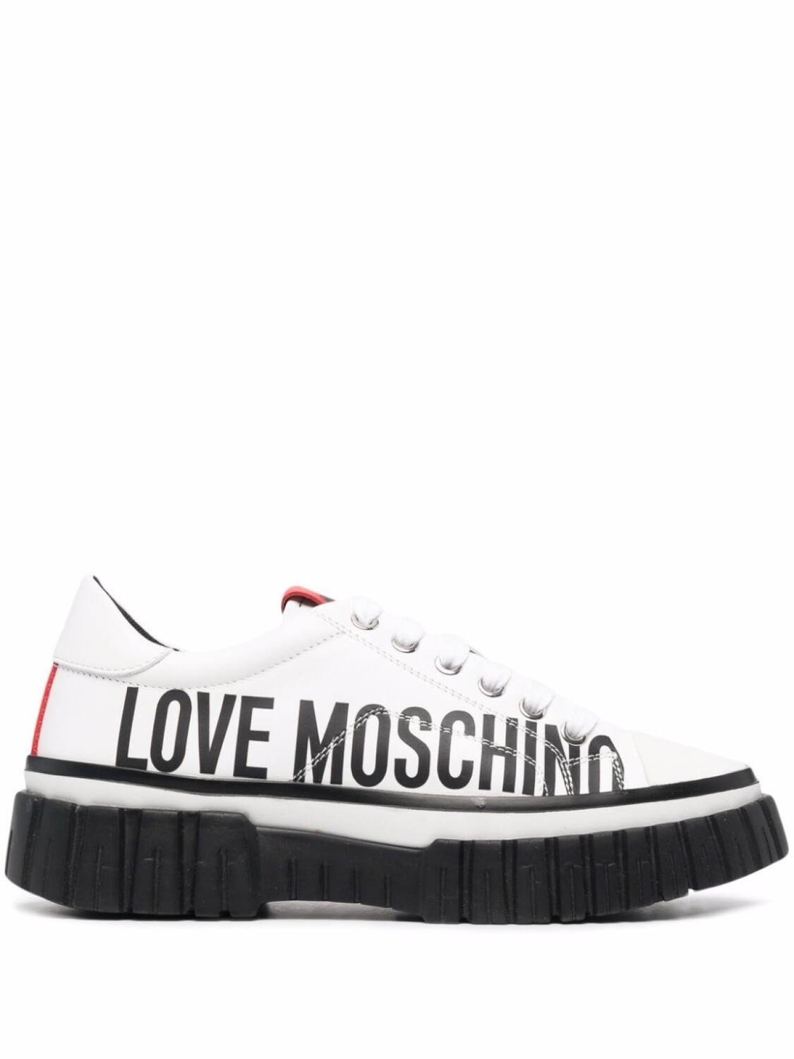 

Кроссовки Love Moschino With Logo, белый/черный/красный