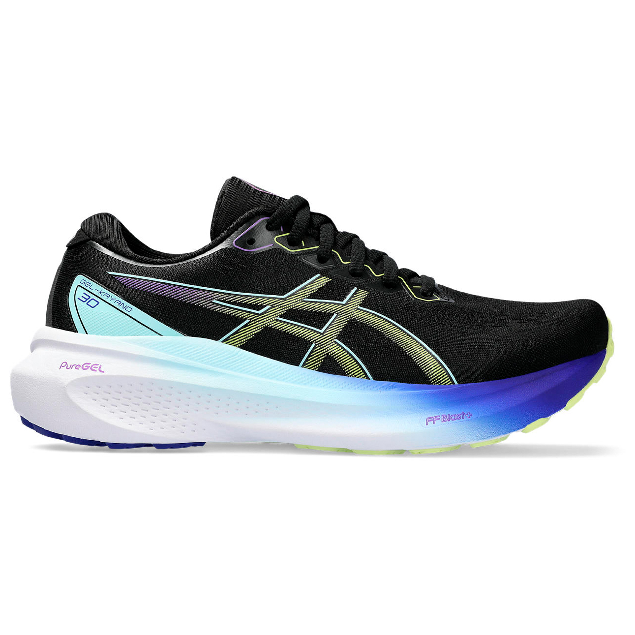 

Беговая обувь Asics Women's Gel Kayano 30, цвет Black/Glow Yellow