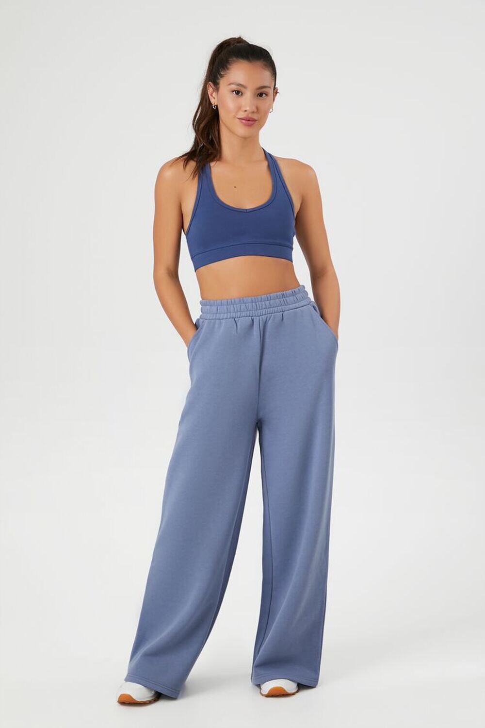 

Активные флисовые спортивные штаны Forever 21, синий