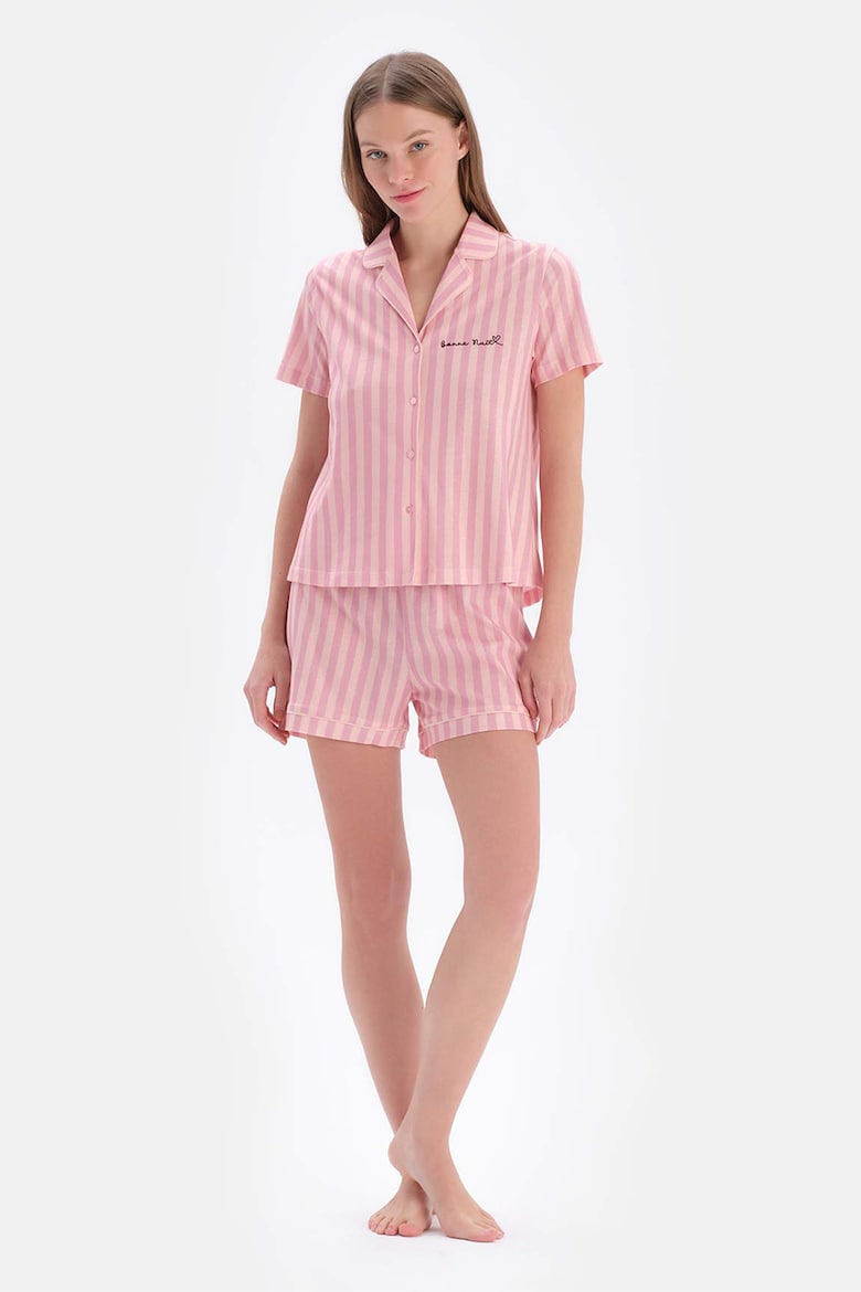 Полосатая пижама с модалом Dagi, розовый