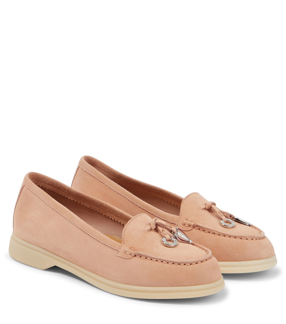 

Замшевые лоферы Summer Charms Loro Piana, розовый