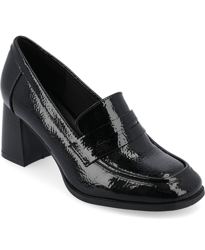 цена Женские туфли-лодочки Malleah Tru Comfort из пенопласта на многоуровневом каблуке Journee Collection, цвет Patent, Black