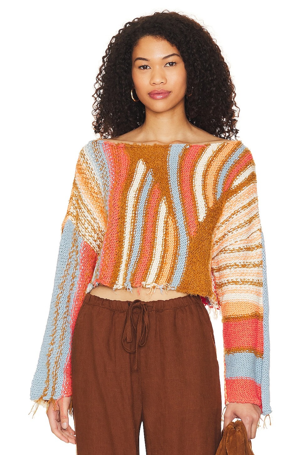 

Пуловер Free People Baja, цвет Peacan Pie Combo