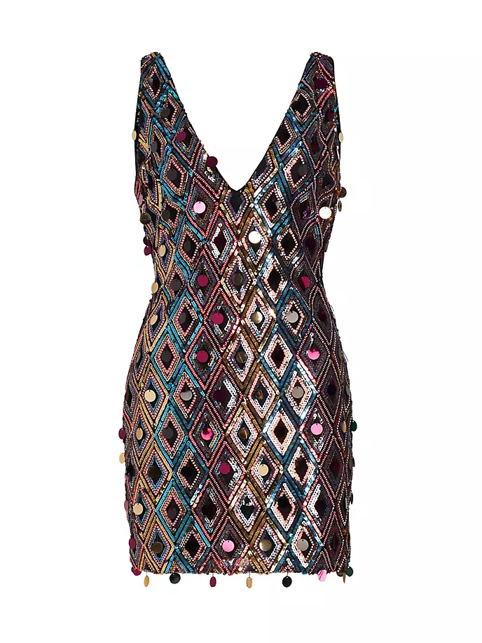 

Мини-платье Phoenix с V-образным вырезом и пайетками Ramy Brook, цвет multi party sequin