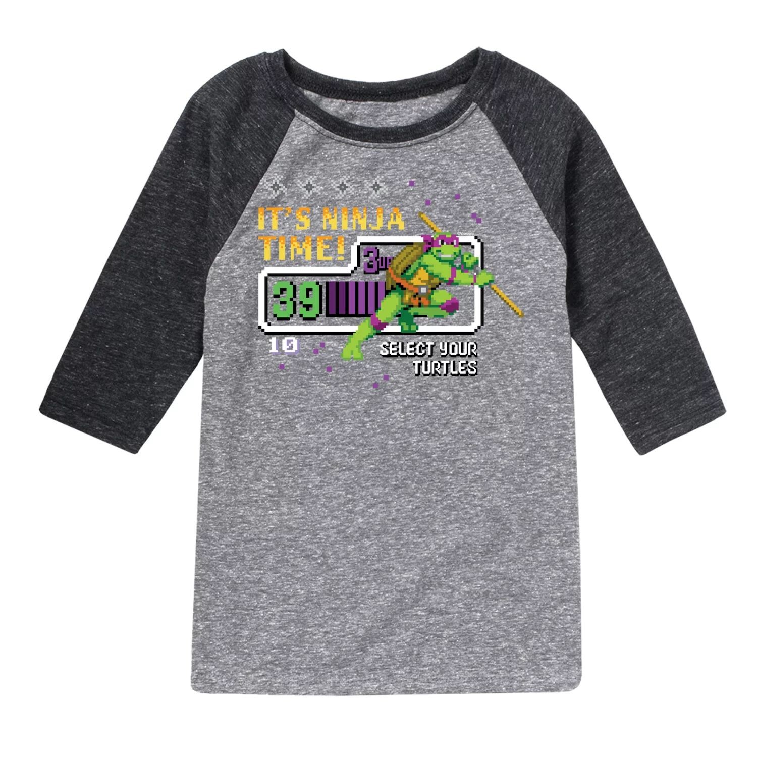 

Футболка Donnie Raglan для мальчиков 8–20 лет TMNT Ninja Time Licensed Character